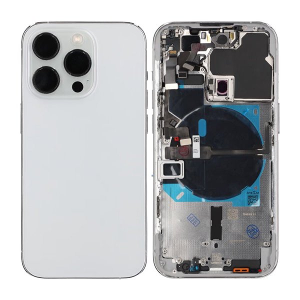 iPhone 14 Pro Bakside med Komplett Ramme OEM - Hvit