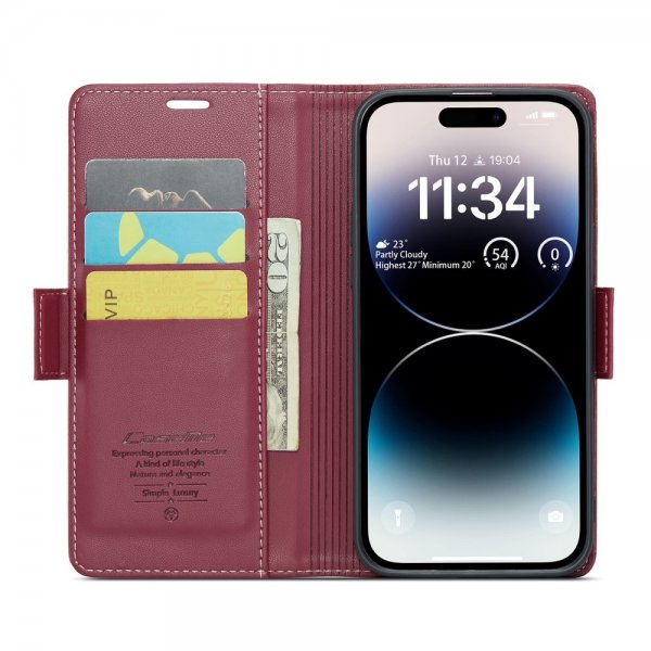 CaseMe iPhone 14 Pro Etui 023 Series Rød