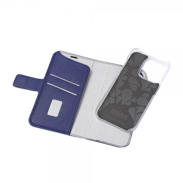 Onsala iPhone 14 Pro Etui Fashion Edition Avtakbart Deksel Navy Blue