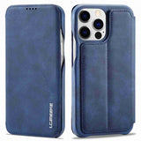 Lc.Imeeke iPhone 14 Pro Etui Flip Blå