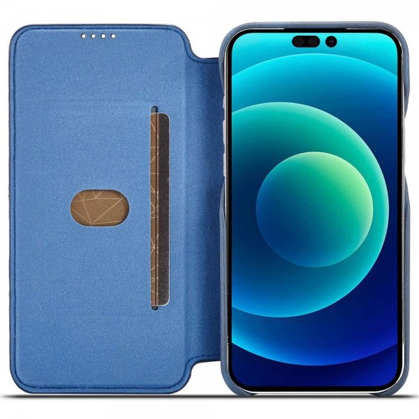 Lc.Imeeke iPhone 14 Pro Etui Flip Blå