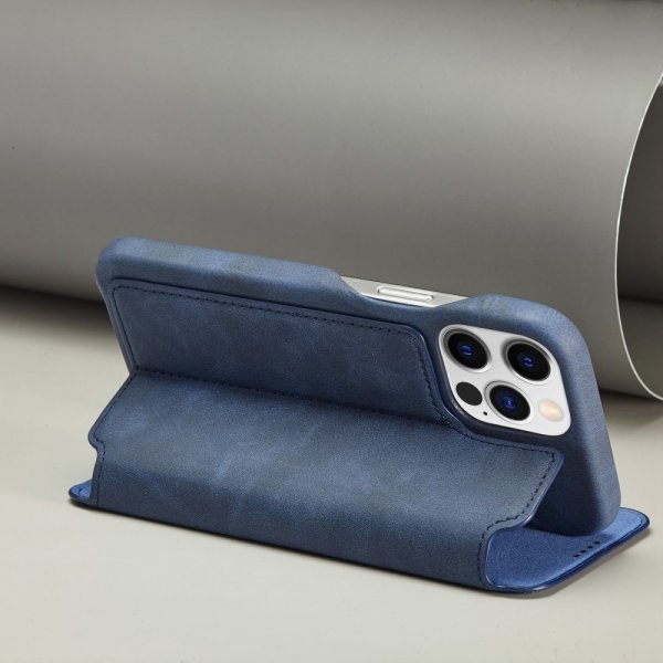 Lc.Imeeke iPhone 14 Pro Etui Flip Blå