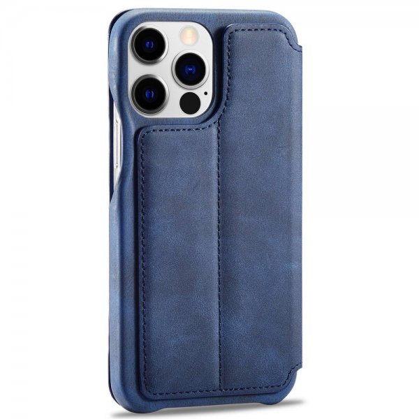 Lc.Imeeke iPhone 14 Pro Etui Flip Blå