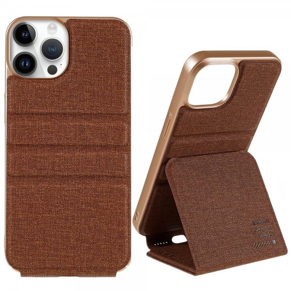 X-Level iPhone 14 Pro Etui Journey Series Brun
