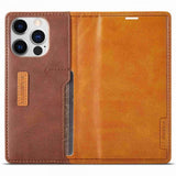 Lc.Imeeke iPhone 14 Pro Etui Kortlomme Utside Brun