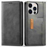Lc.Imeeke iPhone 14 Pro Etui Kortlomme Utside Svart