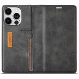 Lc.Imeeke iPhone 14 Pro Etui Kortlomme Utside Svart