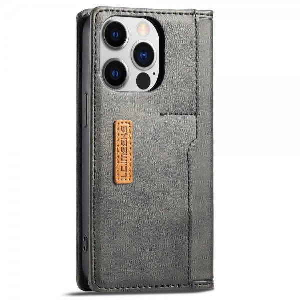 Lc.Imeeke iPhone 14 Pro Etui Kortlomme Utside Svart