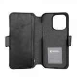 Krusell iPhone 14 Pro Etui Leather PhoneWallet Svart