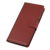 iPhone 14 Pro Etui Litchi Brun
