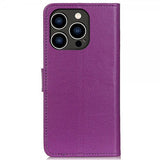 iPhone 14 Pro Etui Litchi Lilla