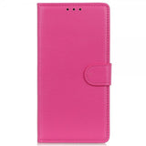 iPhone 14 Pro Etui Litchi Magenta