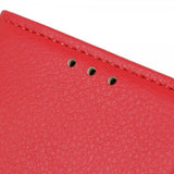 iPhone 14 Pro Etui Litchi Rød