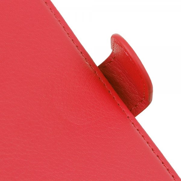iPhone 14 Pro Etui Litchi Rød