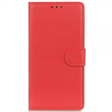 iPhone 14 Pro Etui Litchi Rød