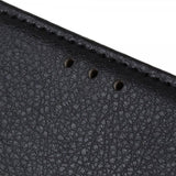 iPhone 14 Pro Etui Litchi Svart