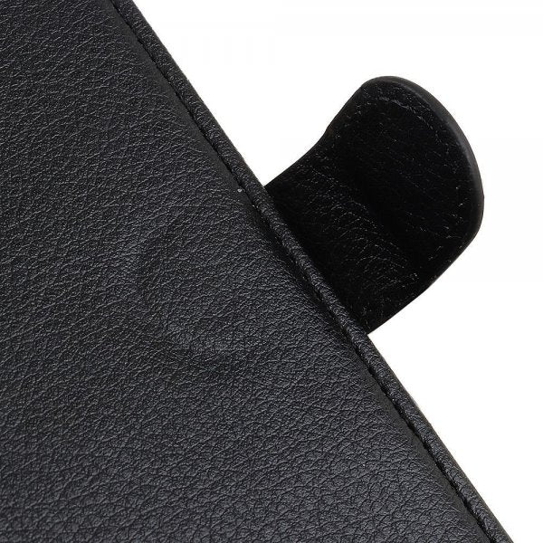 iPhone 14 Pro Etui Litchi Svart