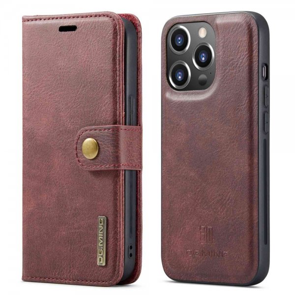 Dg.Ming iPhone 14 Pro Etui Avtagbart Deksel Rød