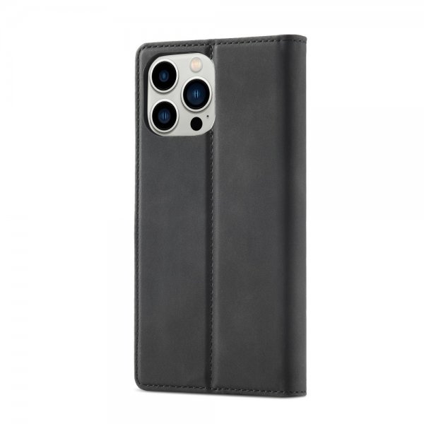 Lc.Imeeke iPhone 14 Pro Etui med Kortlomme flipp Svart