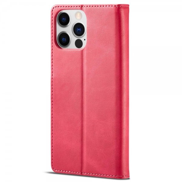 Lc.Imeeke iPhone 14 Pro Etui med Kortlomme stativfunksjon Magenta