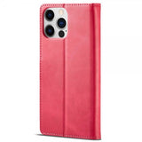 Lc.Imeeke iPhone 14 Pro Etui med Kortlomme stativfunksjon Magenta