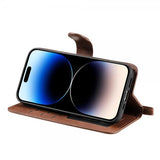 iPhone 14 Pro Etui Avtagbart Deksel KT Leather Series-3 Brun