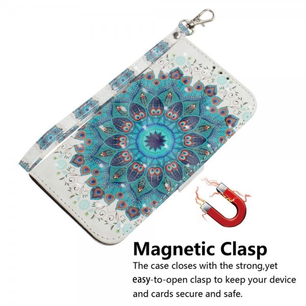 iPhone 14 Pro Etui Motiv Blå Mandala