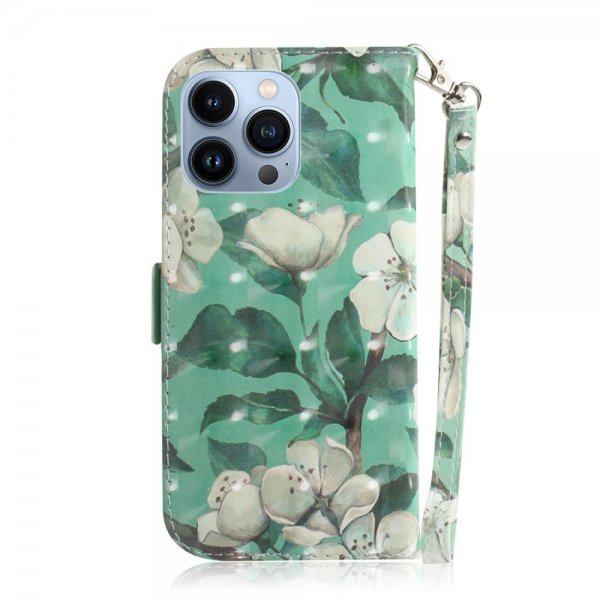 iPhone 14 Pro Etui Motiv Hvit Blomster