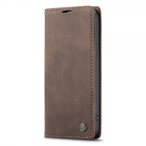 CaseMe iPhone 14 Pro Etui Retro Flip Kaffe
