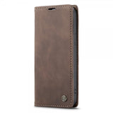 CaseMe iPhone 14 Pro Etui Retro Flip Kaffe