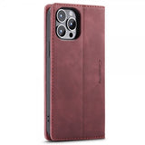 CaseMe iPhone 14 Pro Etui Retro Flip Rød