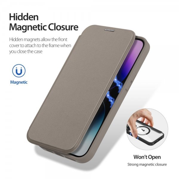 Dux Ducis iPhone 14 Pro Etui Skin X Pro Series MagSafe Khaki
