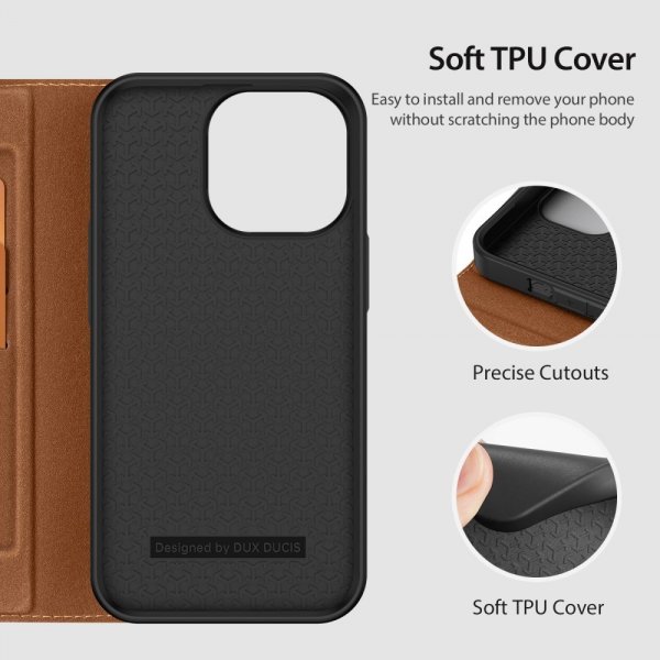 Dux Ducis iPhone 14 Pro Etui Skin X2 Series Brun