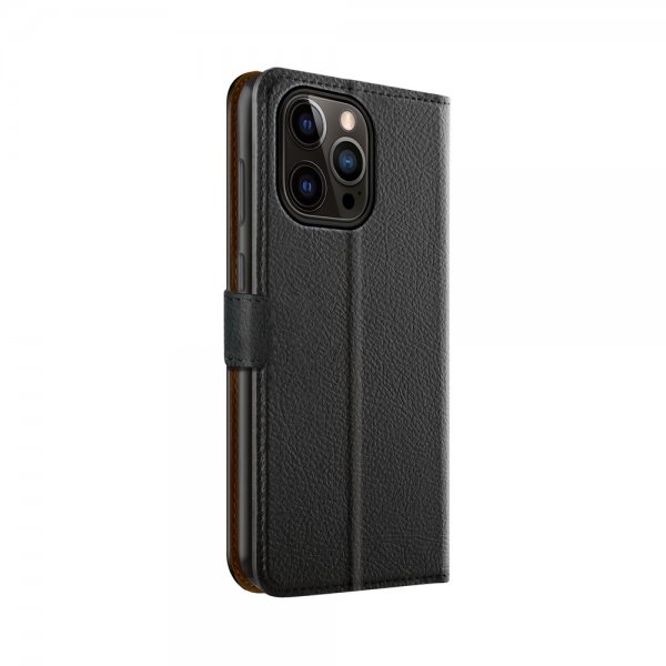 Xqisit iPhone 14 Pro Etui Slim Wallet Selection Svart