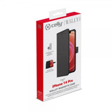Celly iPhone 14 Pro Etui WALLYMAG Svart