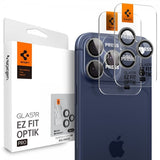 Spigen iPhone 14/15/16/17 Pro & Pro Max Kamerabeskytter GLAS.tR EZ Fit Optik Pro 2-pakning Grå