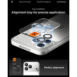 Spigen iPhone 14/15/16/17 Pro & Pro Max Kamerabeskytter GLAS.tR EZ Fit Optik Pro 2-pakning Grå