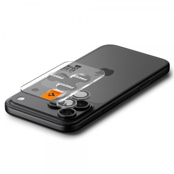 Spigen iPhone 14/15/16/17 Pro & Pro Max Kamerabeskytter GLAS.tR EZ Fit Optik Pro 2-pakning Grå