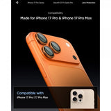 Spigen iPhone 14/15/16/17 Pro & Pro Max Kamerabeskytter GLAS.tR EZ Fit Optik Pro 2-pakning Oransje