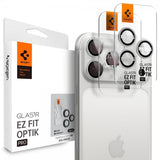 Spigen iPhone 14/15/16/17 Pro & Pro Max Kamerabeskytter GLAS.tR EZ Fit Optik Pro 2-pakning Sølv