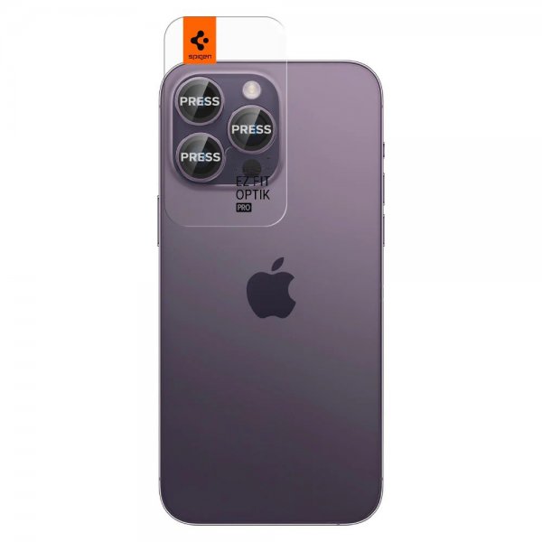 Spigen iPhone 14 Pro/iPhone 14 Pro Max Kamerabeskytter GLAS.tR EZ Fit Optik Pro Deep Purple 2-pakning