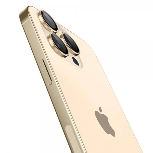 Spigen iPhone 14 Pro/iPhone 14 Pro Max Kamerabeskytter GLAS.tR EZ Fit Optik Pro Gull 2-pakning