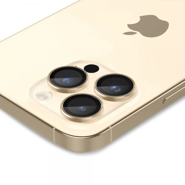 Spigen iPhone 14 Pro/iPhone 14 Pro Max Kamerabeskytter GLAS.tR EZ Fit Optik Pro Gull 2-pakning