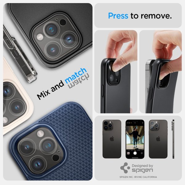 Spigen iPhone 14 Pro/14 Pro Max/15 Pro/15 Pro Max/16 Pro/16 Pro Max Kamerabeskytter Glas.tR Optik 2-pakning Crystal Clear