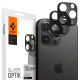Spigen iPhone 14/15/16 Pro & Pro Max Kamerabeskytter Glas.tR Optik 2-pakning Svart