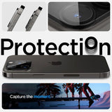 Spigen iPhone 14/15/16 Pro & Pro Max Kamerabeskytter Glas.tR Optik 2-pakning Svart