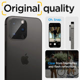 Spigen iPhone 14/15/16 Pro & Pro Max Kamerabeskytter Glas.tR Optik 2-pakning Svart