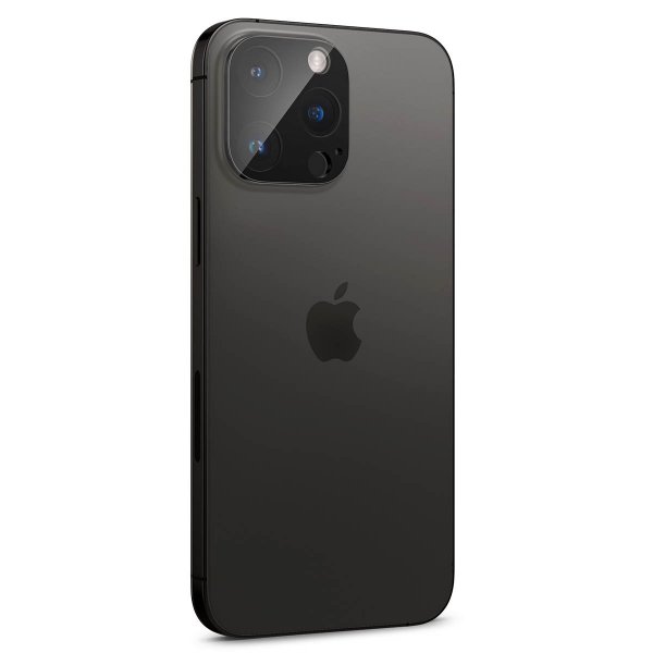Spigen iPhone 14/15/16 Pro & Pro Max Kamerabeskytter Glas.tR Optik 2-pakning Svart