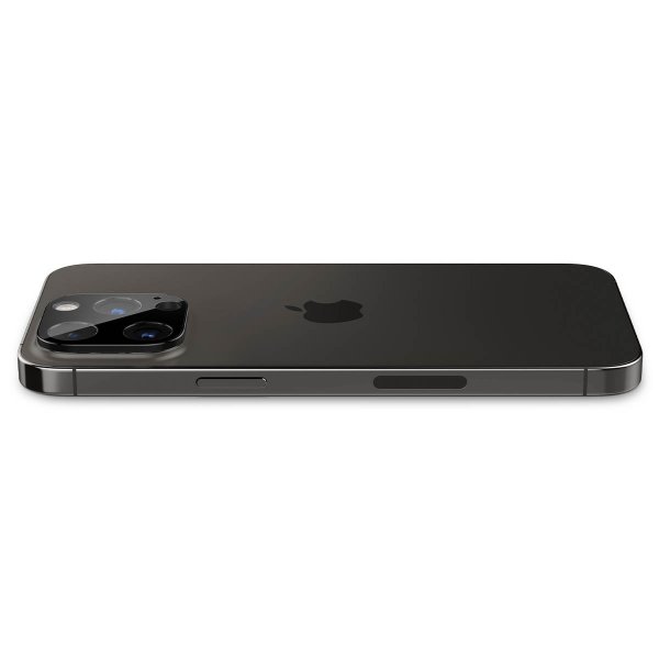 Spigen iPhone 14/15/16 Pro & Pro Max Kamerabeskytter Glas.tR Optik 2-pakning Svart