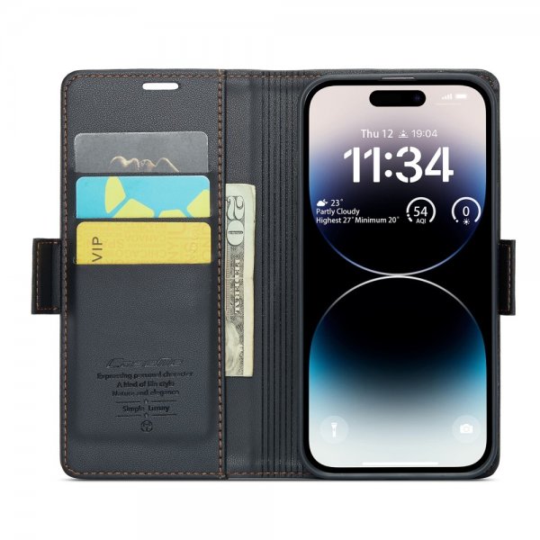 CaseMe iPhone 14 Pro Max Etui 023 Series Svart